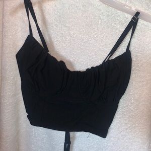 small black cropped tank top